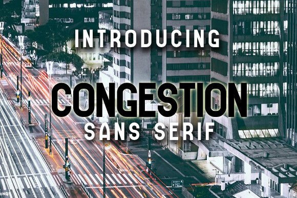Congestion Typeface for Editorial Design