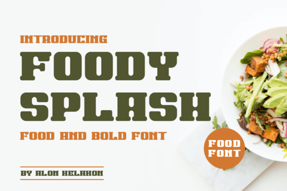 Foody Splash Font: Bold Sans Serif for Designers