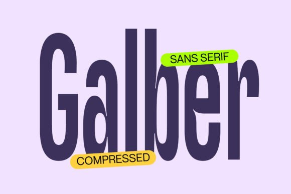 Galber: A Bold Compressed Typeface for Modern Editorial Design