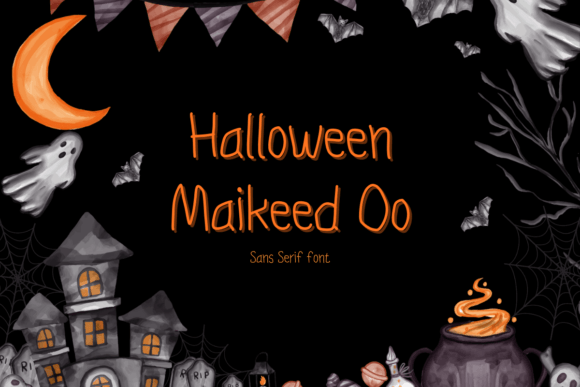 Halloween Maikeed Oo Font for Branding