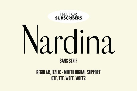 Nardina: The Elegant Sans Serif Font for Crafters