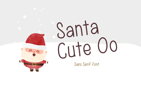 Santa Cute Oo: A Minimal Sans Serif Font for Editors