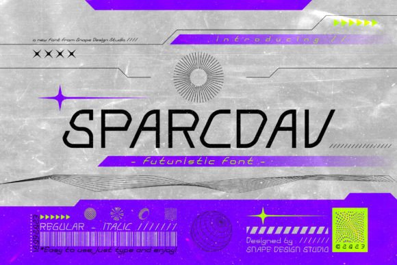 Sparcdav: A Futuristic Sans Serif Typeface for Modern Editorial Design