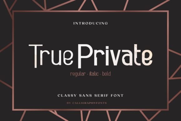 True Private Font for Modern Web Design